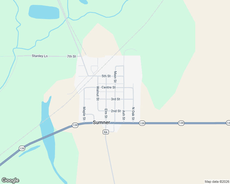 map of restaurants, bars, coffee shops, grocery stores, and more near Main Street in Sumner