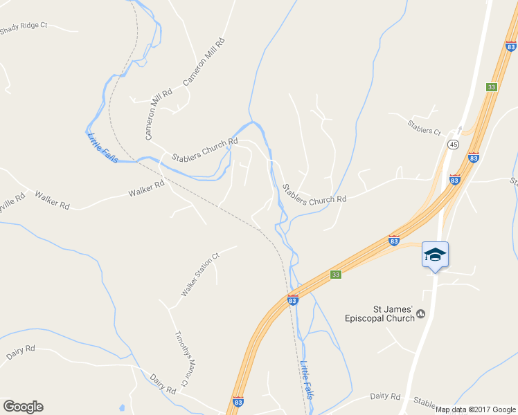 map of restaurants, bars, coffee shops, grocery stores, and more near 501 Stablers Church Road in Parkton