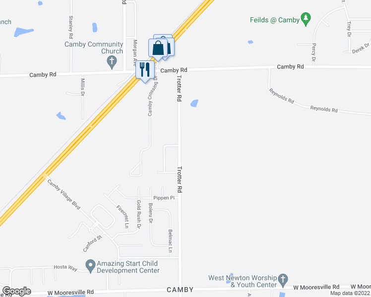 map of restaurants, bars, coffee shops, grocery stores, and more near 7001-7349 Trotter Road in Indianapolis