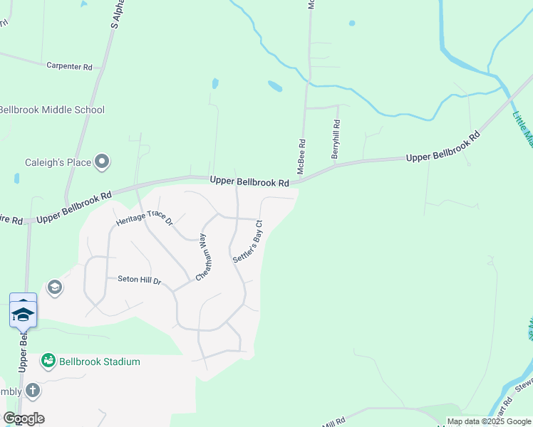 map of restaurants, bars, coffee shops, grocery stores, and more near 1204 Settler's Bay Court in Bellbrook