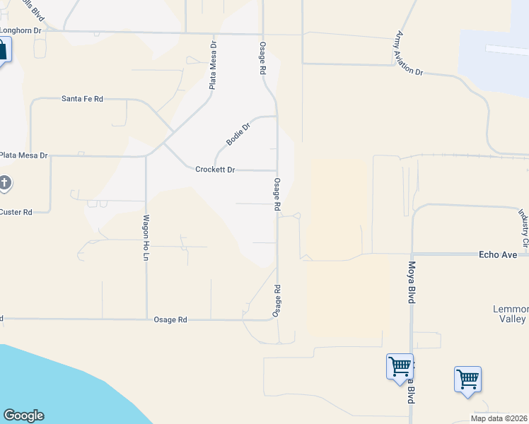 map of restaurants, bars, coffee shops, grocery stores, and more near 10605 Osage Road in Reno