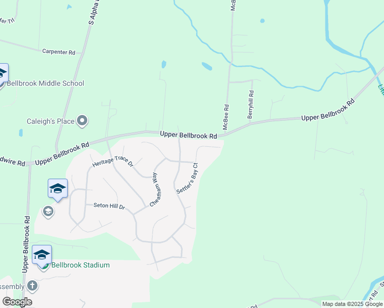 map of restaurants, bars, coffee shops, grocery stores, and more near 1204 Settler's Bay Court in Bellbrook