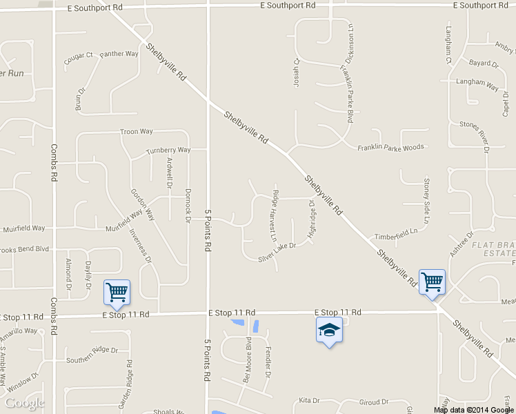 map of restaurants, bars, coffee shops, grocery stores, and more near 7145 Lakeland Trails Boulevard in Indianapolis