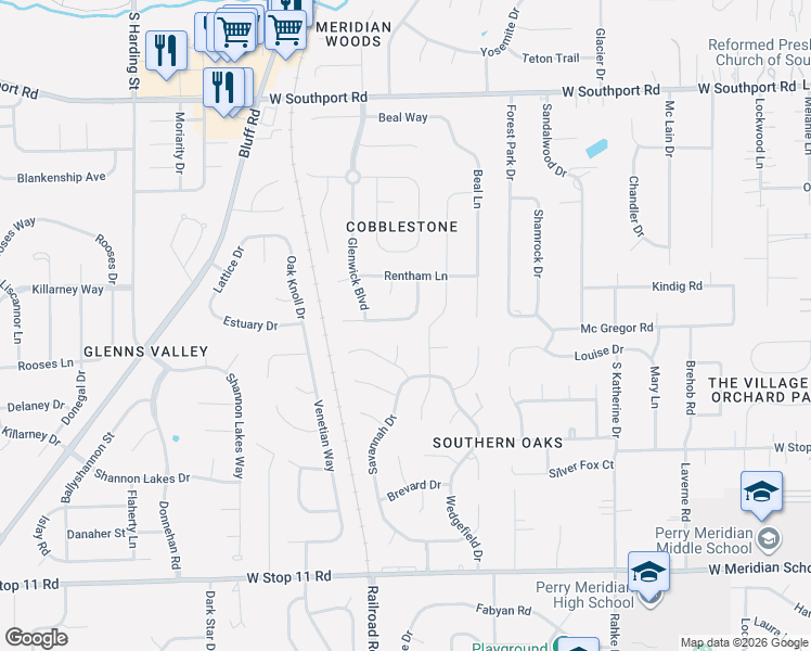 map of restaurants, bars, coffee shops, grocery stores, and more near 925 Angus Lane in Indianapolis