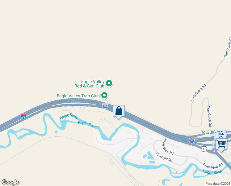 map of restaurants, bars, coffee shops, grocery stores, and more near 681 Gun Club Road in Gypsum