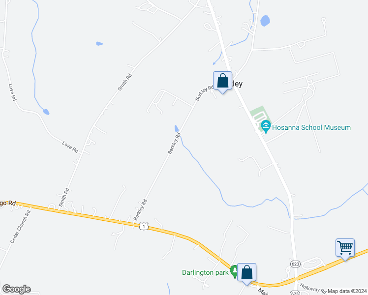 map of restaurants, bars, coffee shops, grocery stores, and more near in Darlington