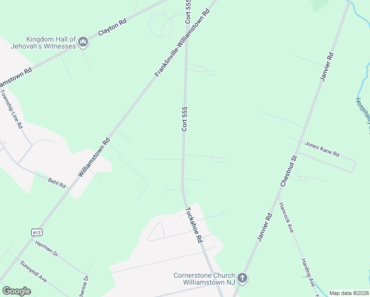 map of restaurants, bars, coffee shops, grocery stores, and more near 226 S Tuckahoe Rd in Monroe Township