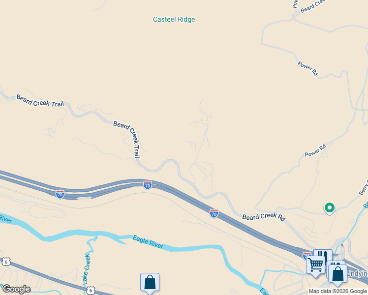 map of restaurants, bars, coffee shops, grocery stores, and more near 983 Beard Creek Road in Edwards