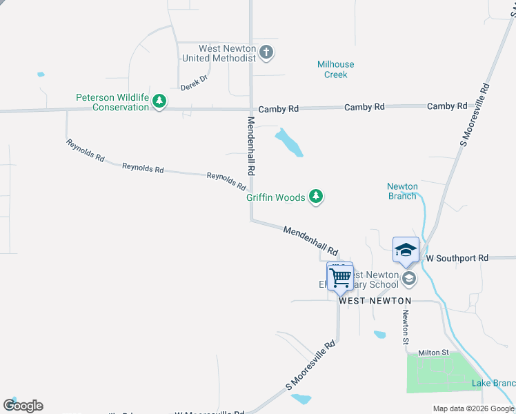 map of restaurants, bars, coffee shops, grocery stores, and more near 7351 Mendenhall Road in Indianapolis