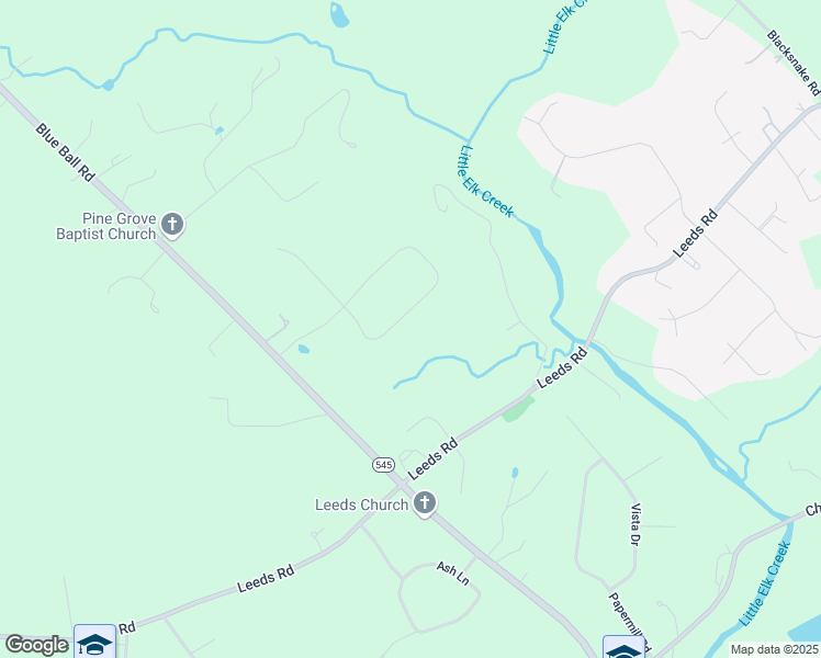map of restaurants, bars, coffee shops, grocery stores, and more near 50 Country Side Loop in Elkton