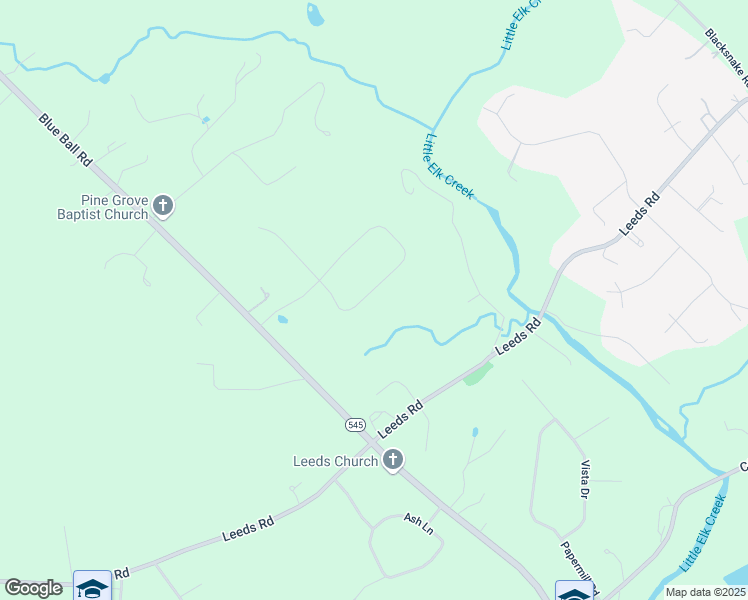 map of restaurants, bars, coffee shops, grocery stores, and more near 50 Country Side Loop in Elkton