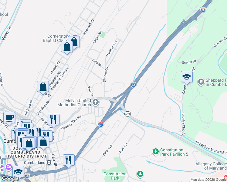 map of restaurants, bars, coffee shops, grocery stores, and more near 100-300 Welton Drive in Cumberland