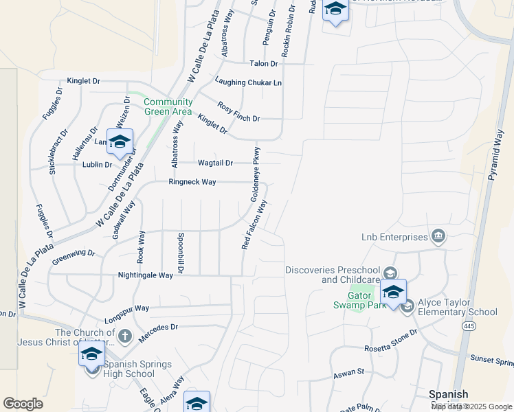 map of restaurants, bars, coffee shops, grocery stores, and more near 951 Red Falcon Way in Sparks