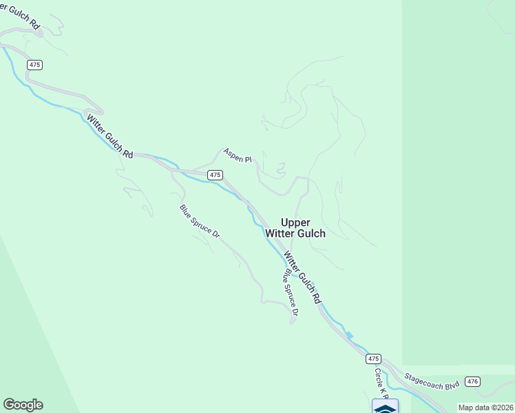 map of restaurants, bars, coffee shops, grocery stores, and more near 2233 Witter Gulch Road in Evergreen