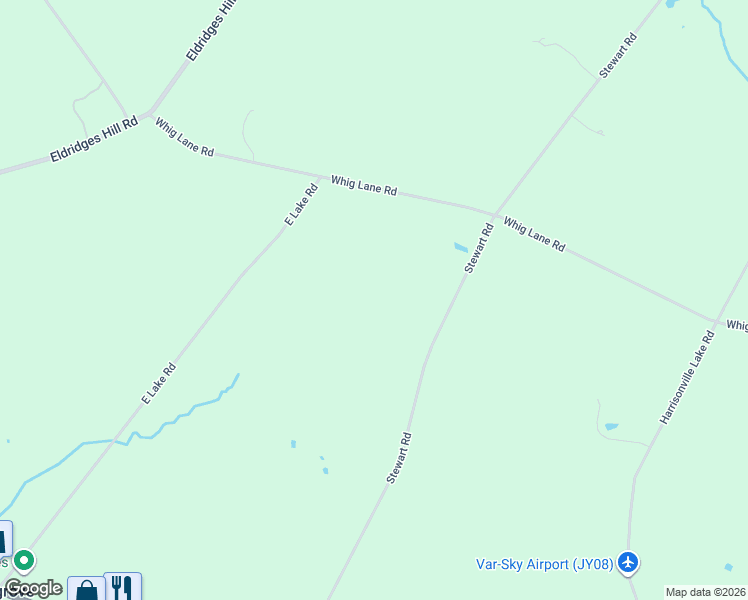map of restaurants, bars, coffee shops, grocery stores, and more near 77 Stewart Road in Pilesgrove