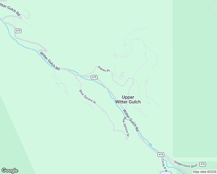 map of restaurants, bars, coffee shops, grocery stores, and more near 2233 Witter Gulch Road in Evergreen