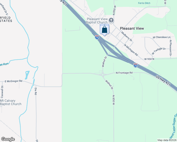 map of restaurants, bars, coffee shops, grocery stores, and more near 12236 West 940 North in Indianapolis