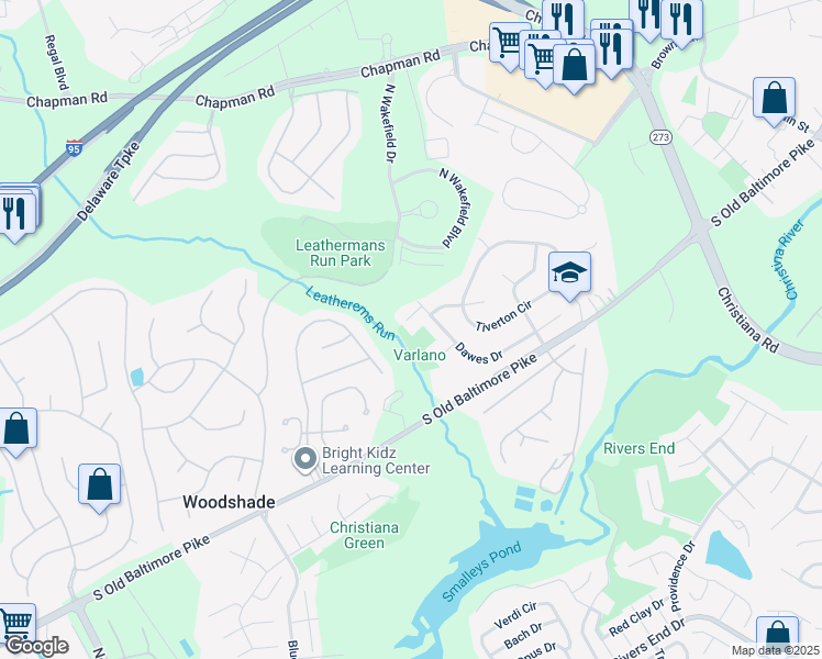 map of restaurants, bars, coffee shops, grocery stores, and more near 5 Putnam Place in Newark