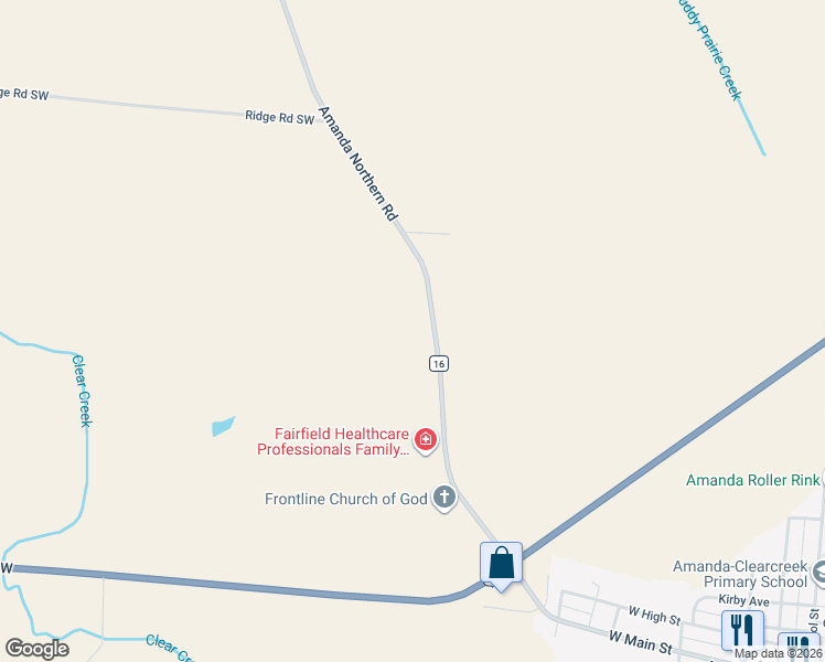 map of restaurants, bars, coffee shops, grocery stores, and more near 4897 Amanda Northern Road in Amanda