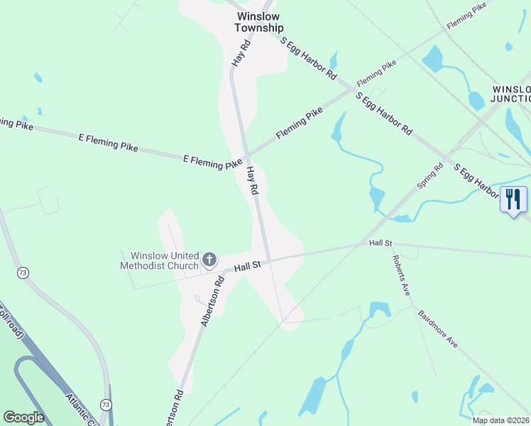 map of restaurants, bars, coffee shops, grocery stores, and more near 516 Hay Street in Hammonton