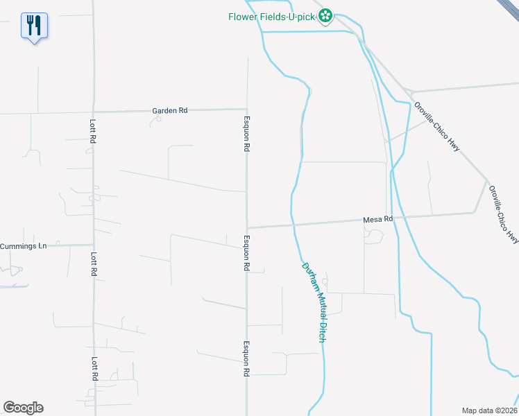 map of restaurants, bars, coffee shops, grocery stores, and more near 9784 Esquon Road in Durham