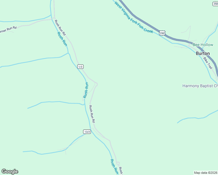 map of restaurants, bars, coffee shops, grocery stores, and more near 1043 Rush Run Road in Burton