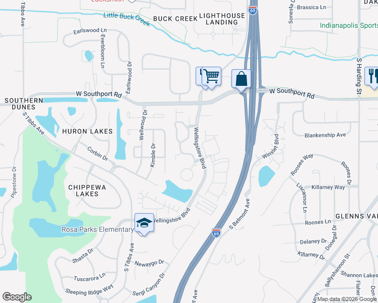 map of restaurants, bars, coffee shops, grocery stores, and more near 7229 Forrester Lane in Indianapolis