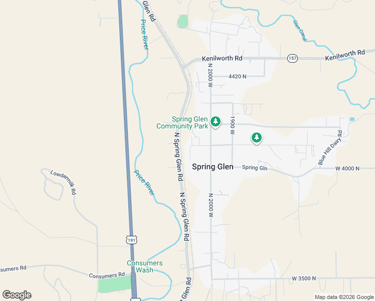 map of restaurants, bars, coffee shops, grocery stores, and more near 2095 West 4100 North in Helper