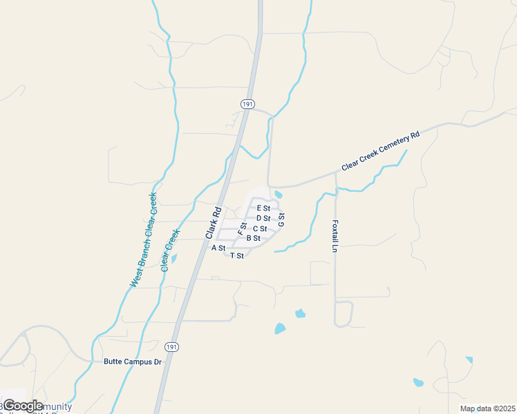 map of restaurants, bars, coffee shops, grocery stores, and more near 2920 Clark Road in Butte Valley