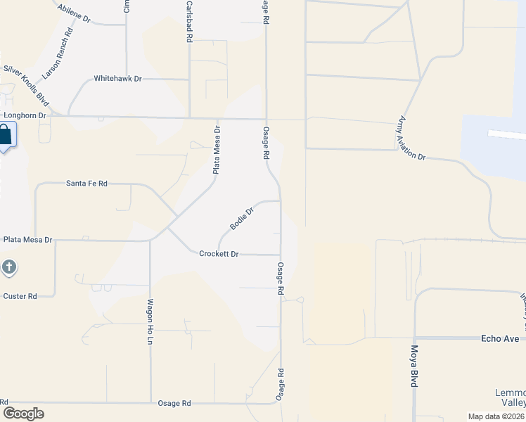 map of restaurants, bars, coffee shops, grocery stores, and more near 10765 Osage Road in Reno