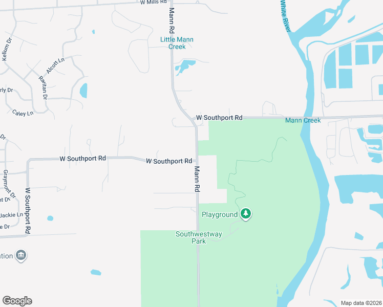 map of restaurants, bars, coffee shops, grocery stores, and more near 7145 Mann Road in Indianapolis