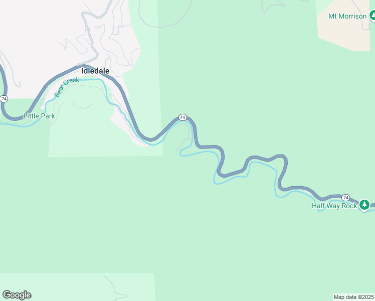 map of restaurants, bars, coffee shops, grocery stores, and more near 21000 Colorado 74 in Idledale