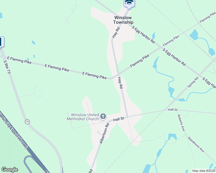 map of restaurants, bars, coffee shops, grocery stores, and more near 503 Hay Street in Hammonton