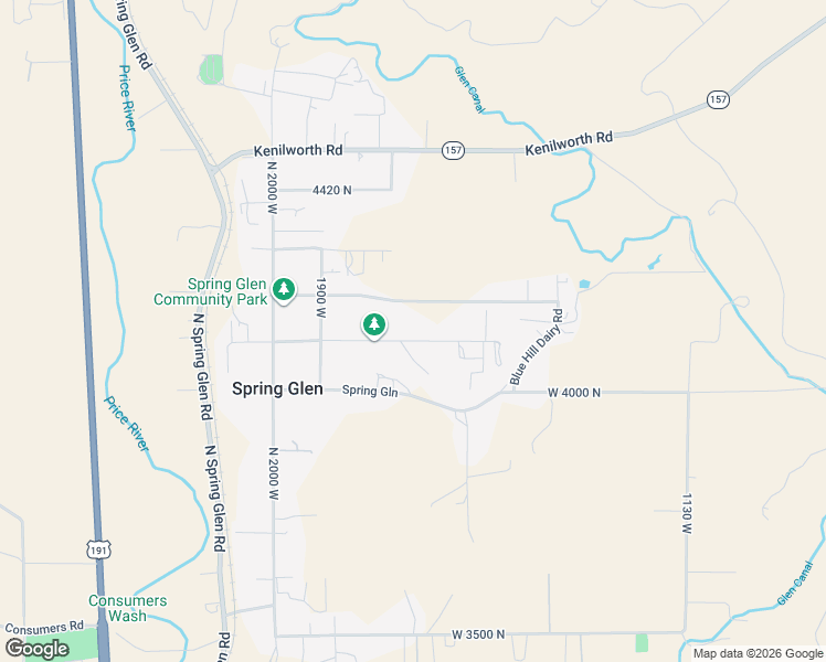 map of restaurants, bars, coffee shops, grocery stores, and more near 1700 West 4100 North in Helper