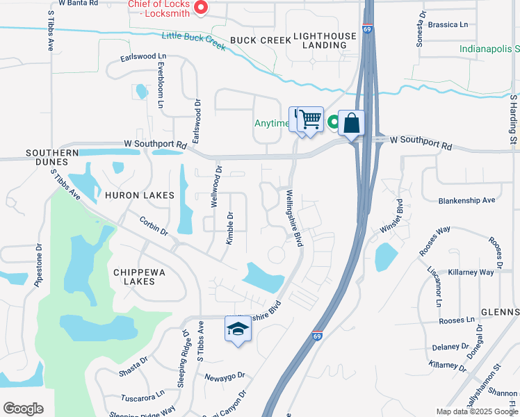 map of restaurants, bars, coffee shops, grocery stores, and more near 7138 Gavin Drive in Indianapolis