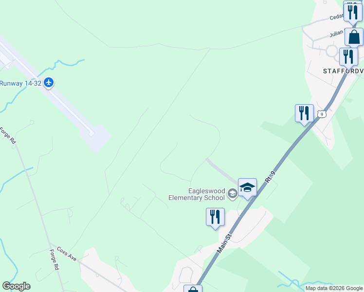 map of restaurants, bars, coffee shops, grocery stores, and more near 66 Beckers Corner in Eagleswood