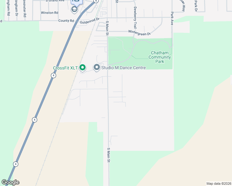 map of restaurants, bars, coffee shops, grocery stores, and more near 108 Grizzly Drive in Chatham
