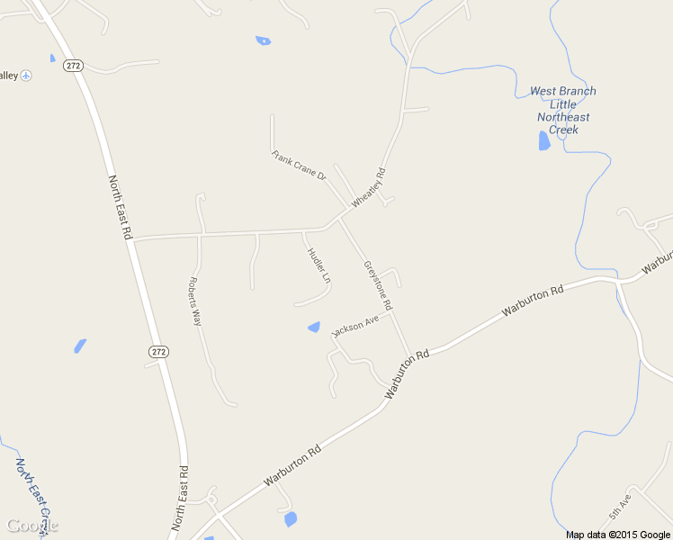 map of restaurants, bars, coffee shops, grocery stores, and more near 50 Hudler Lane in North East