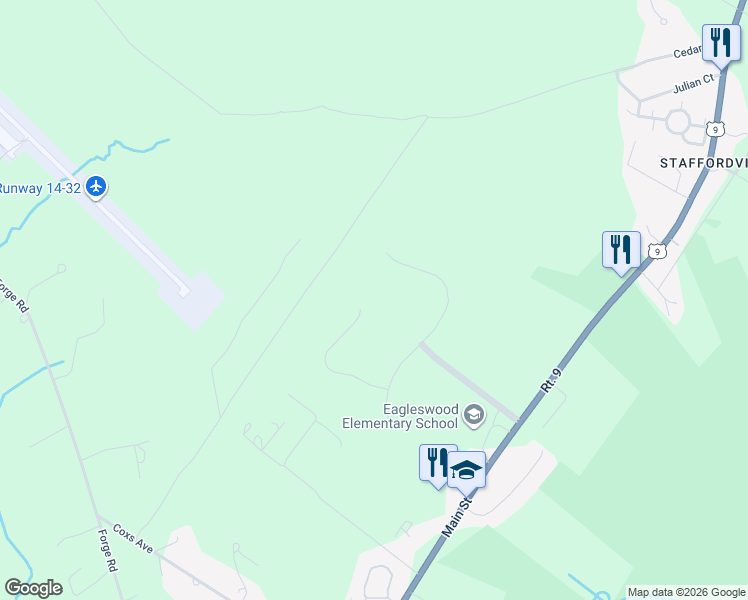 map of restaurants, bars, coffee shops, grocery stores, and more near 66 Beckers Corner in Eagleswood