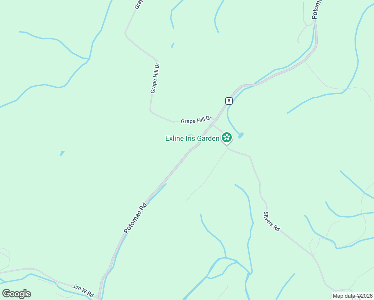 map of restaurants, bars, coffee shops, grocery stores, and more near 2485 Potomac Road in Berkeley Springs