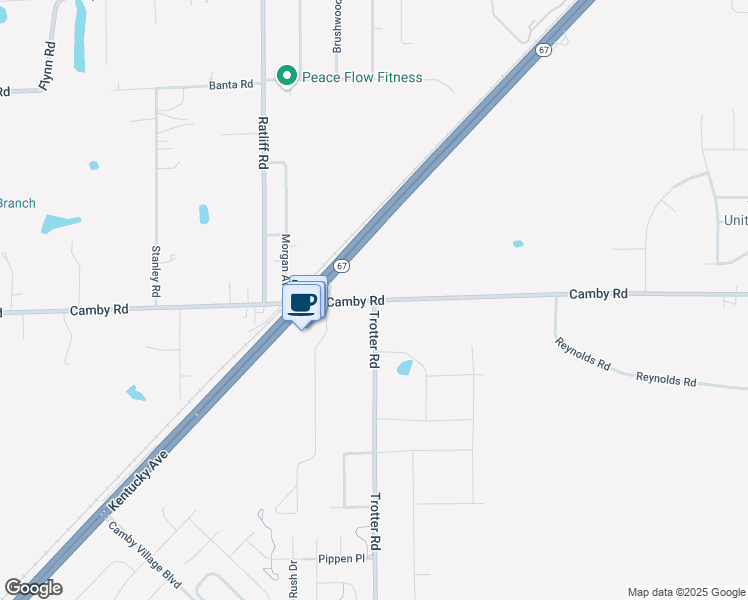 map of restaurants, bars, coffee shops, grocery stores, and more near 7001 Trotter Road in Indianapolis