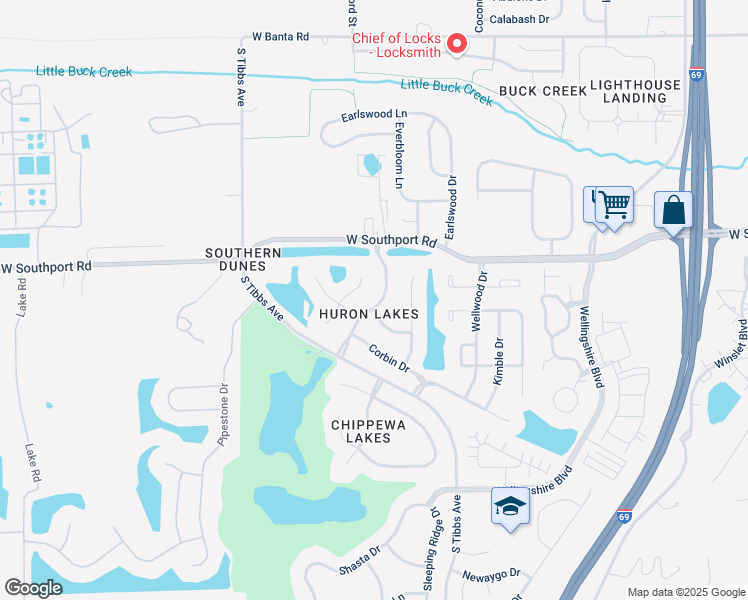 map of restaurants, bars, coffee shops, grocery stores, and more near 3014 Tapwood Lane in Indianapolis
