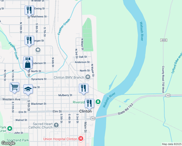 map of restaurants, bars, coffee shops, grocery stores, and more near 109 North Street in Clinton