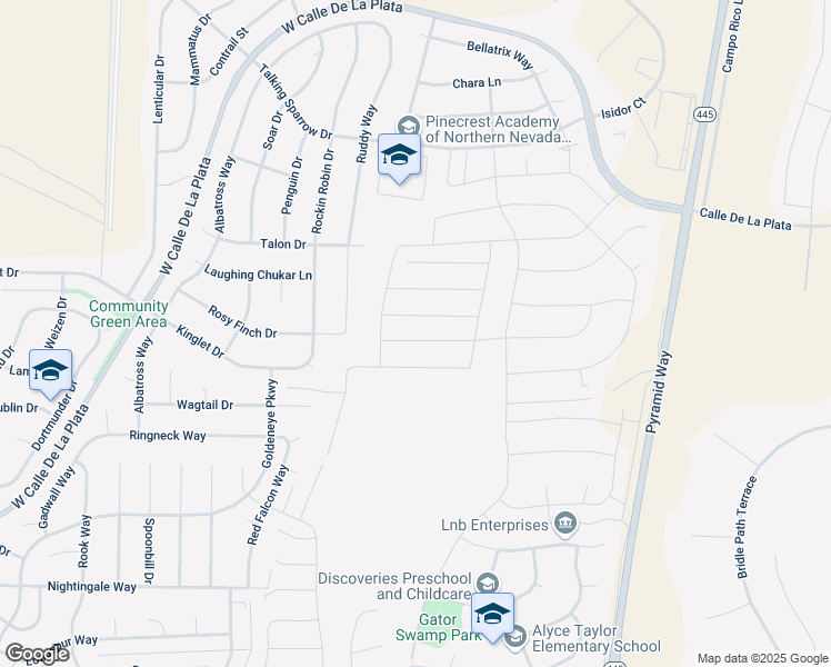 map of restaurants, bars, coffee shops, grocery stores, and more near 722 Ten Penny Drive in Spanish Springs