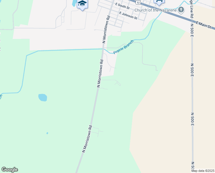 map of restaurants, bars, coffee shops, grocery stores, and more near 868 South Washington Street in Morristown