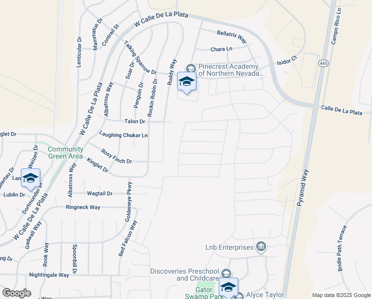map of restaurants, bars, coffee shops, grocery stores, and more near 741 Ten Penny Drive in Sparks
