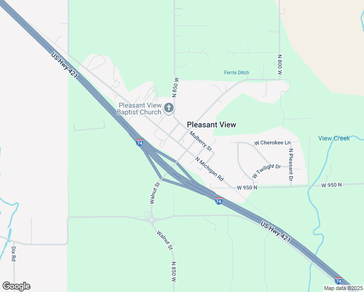 map of restaurants, bars, coffee shops, grocery stores, and more near 12731 Southeastern Avenue in Fairland