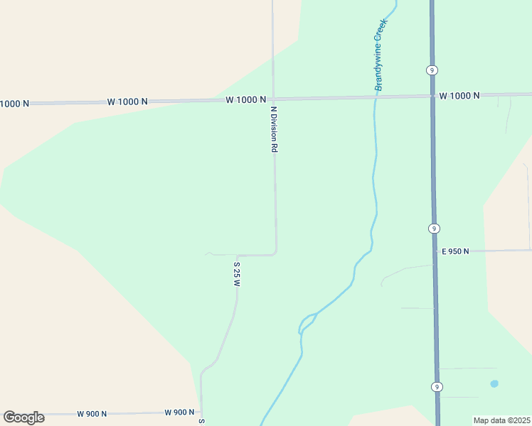map of restaurants, bars, coffee shops, grocery stores, and more near 9583 North Division Road in Fountaintown
