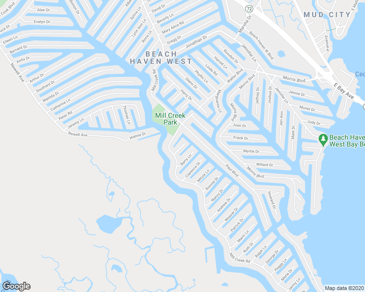 map of restaurants, bars, coffee shops, grocery stores, and more near 17 Shirley Lane in Stafford Township