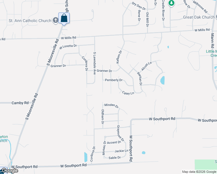 map of restaurants, bars, coffee shops, grocery stores, and more near 5917 Pemberly Drive in Indianapolis